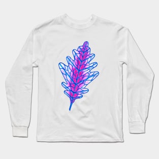 Pink Leaf Skeleton Watercolour Long Sleeve T-Shirt